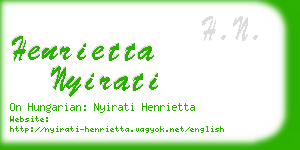 henrietta nyirati business card